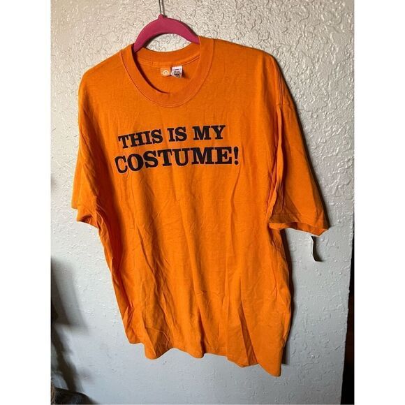 This Is My Costume! Orange T-Shirt Men’s Size XL NEW 100% Cotton - Picture 1 of 7